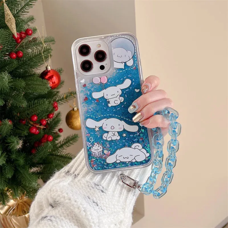 Cartoon Quicksand With Chain iPhone Case