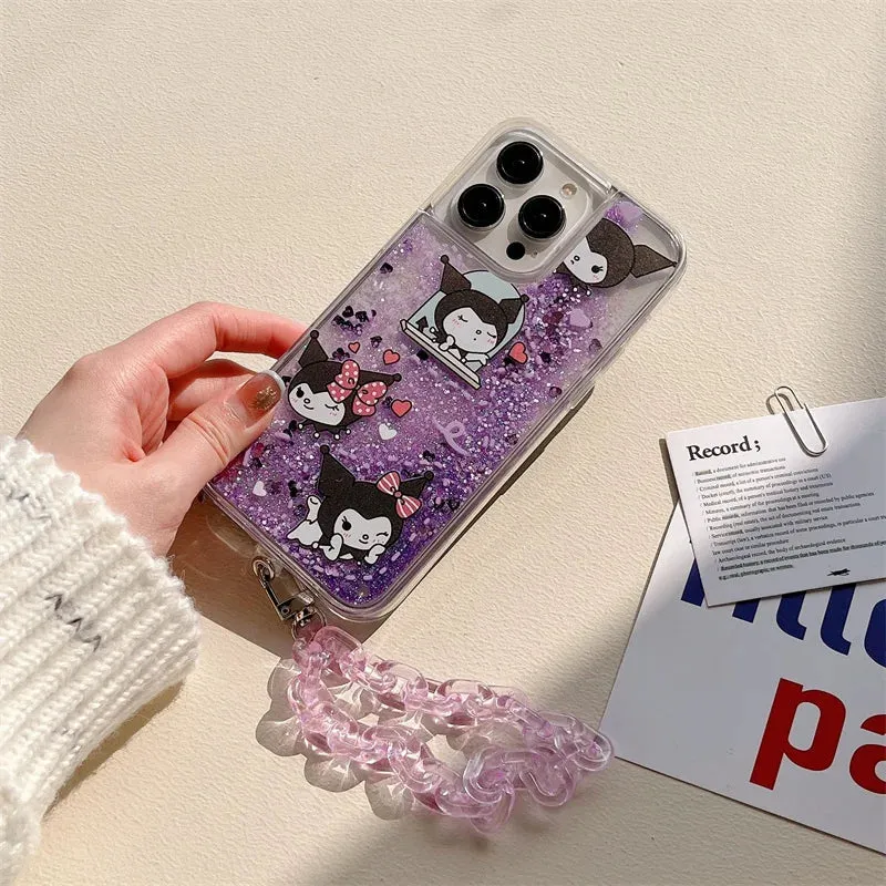 Cartoon Quicksand With Chain iPhone Case
