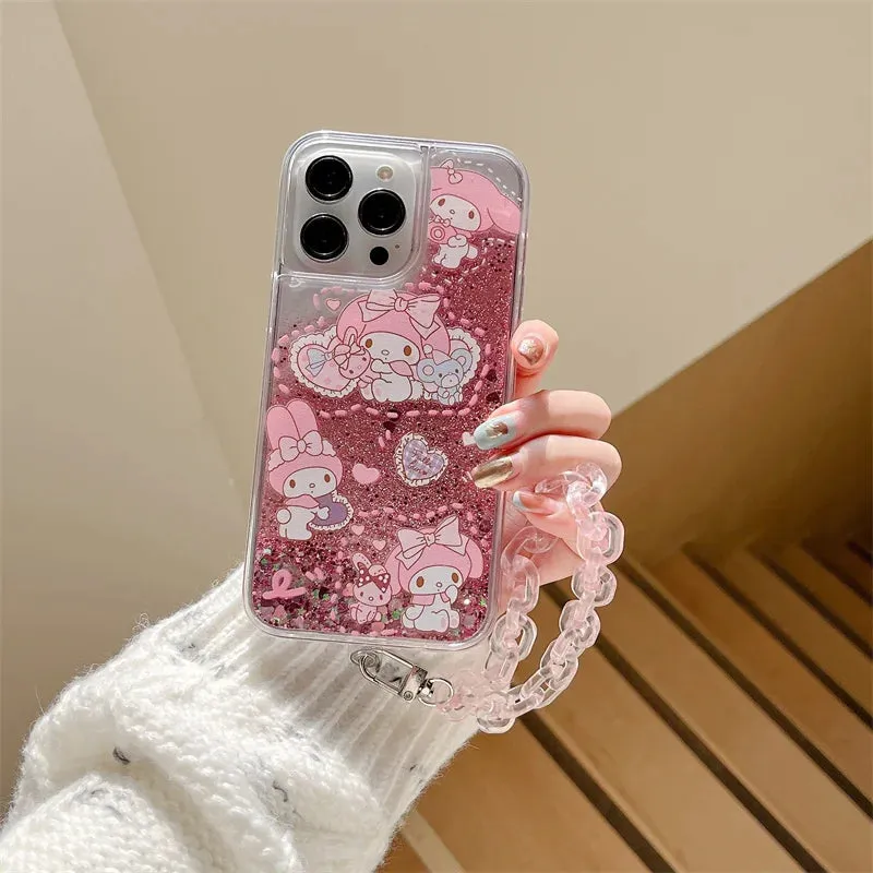 Cartoon Quicksand With Chain iPhone Case