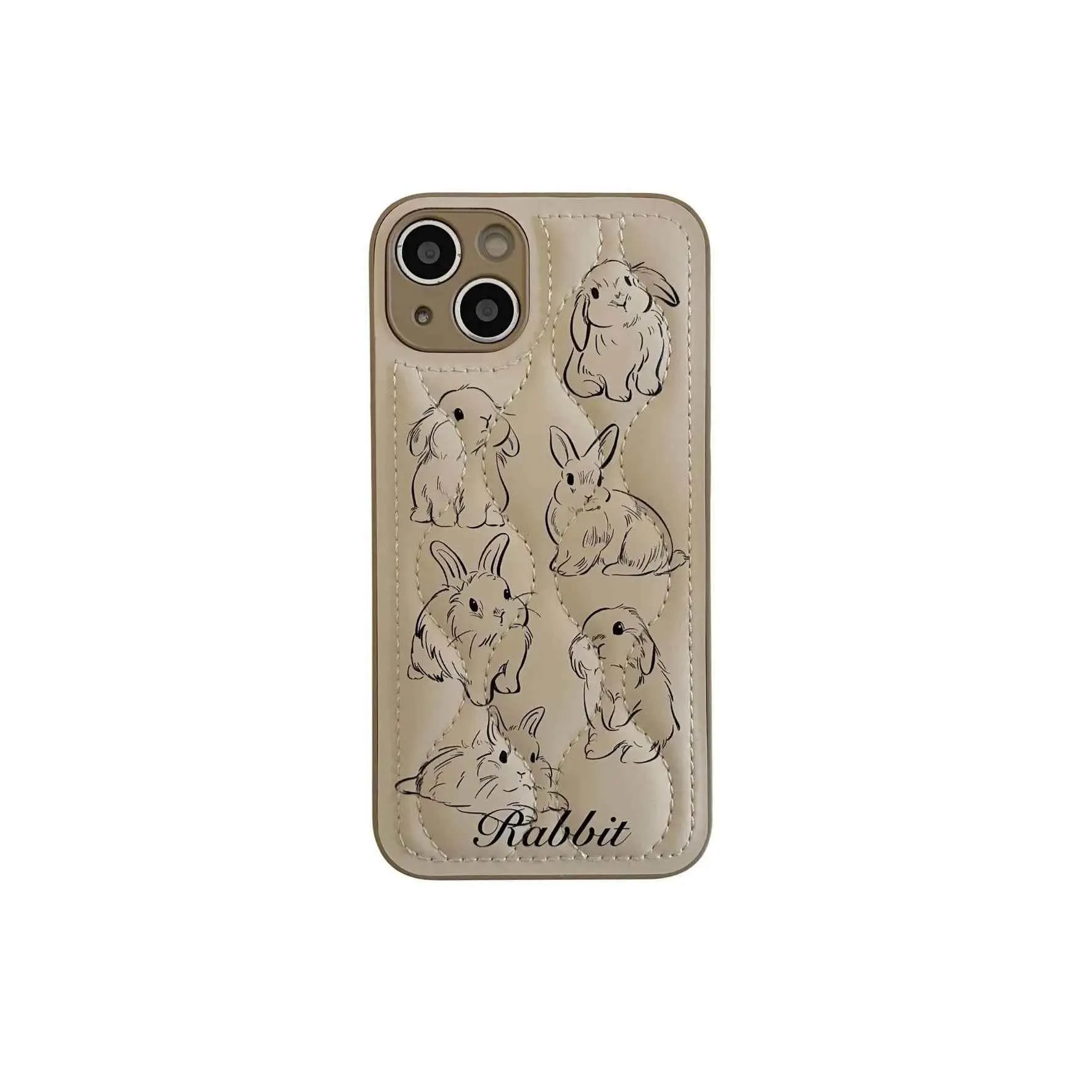 Cartoon Rabbit Curve Cute Phone Cases For iPhone 15 13 11 12 14 Pro Max XS XR X