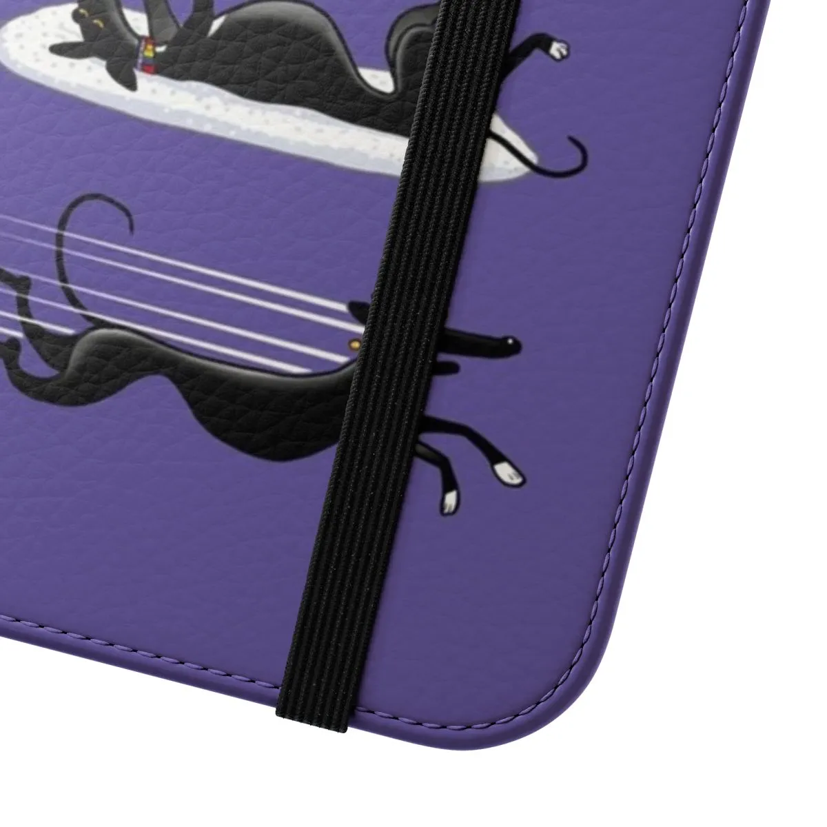 Cartoon Sighthound Flip Cover Phone Case for Dog Lovers