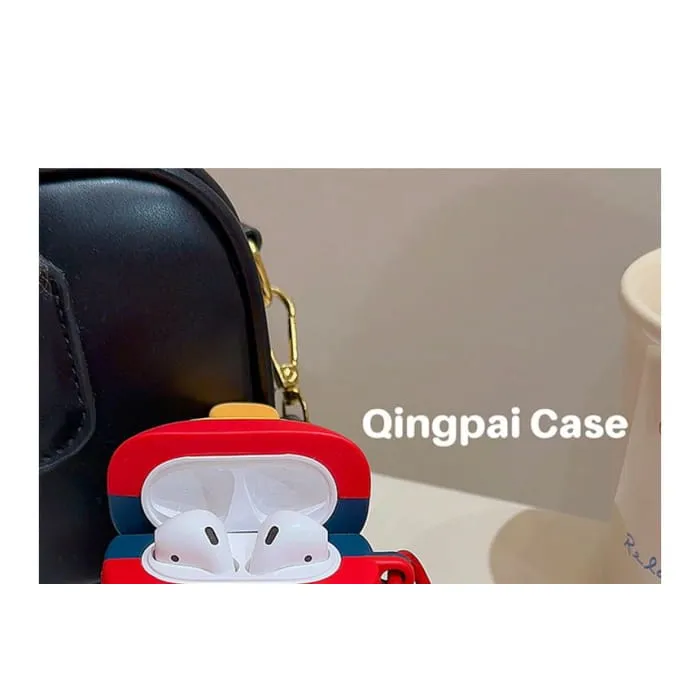 Cartoon Table Tennis Doll Lanyard String Airpods / Pro Earphone Case