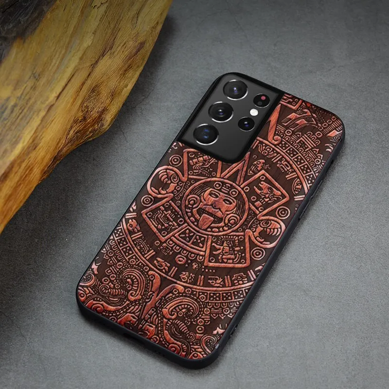 Carving wood Texture Samsung Galaxy S22 Ultra 5G Samsung S22 Plus S22 Ultra Phone Cases