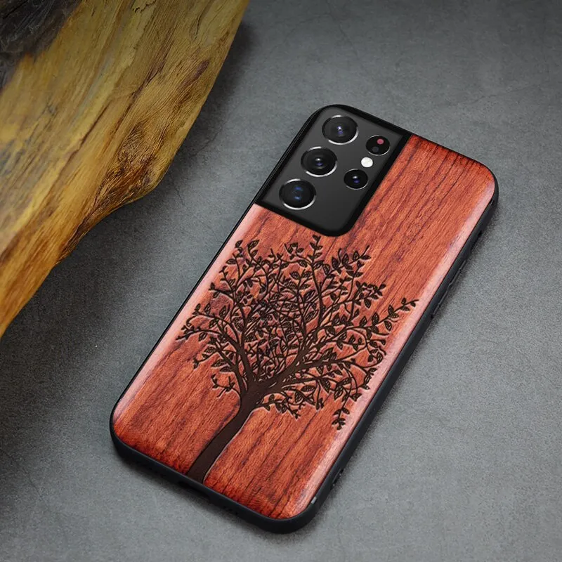 Carving wood Texture Samsung Galaxy S22 Ultra 5G Samsung S22 Plus S22 Ultra Phone Cases