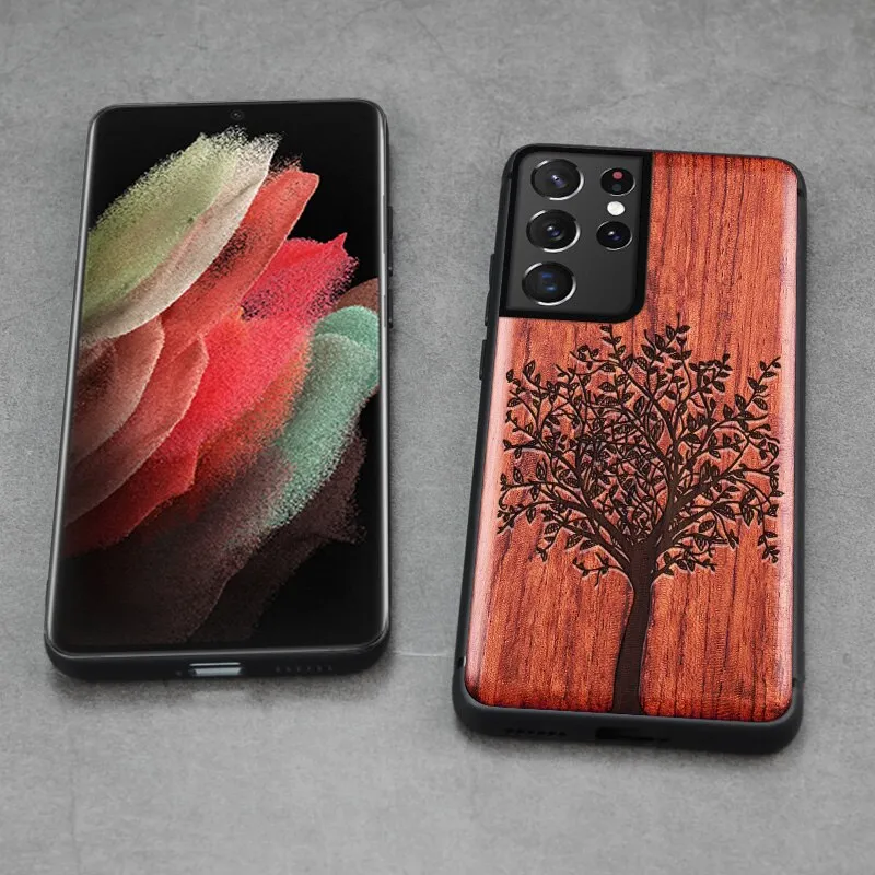 Carving wood Texture Samsung Galaxy S22 Ultra 5G Samsung S22 Plus S22 Ultra Phone Cases