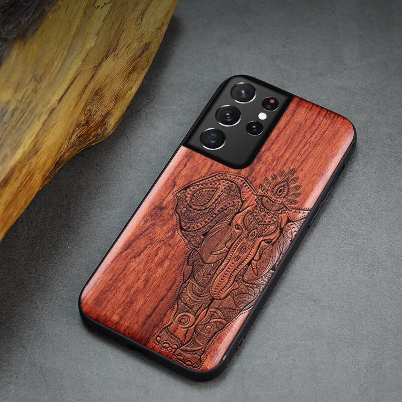 Carving wood Texture Samsung Galaxy S22 Ultra 5G Samsung S22 Plus S22 Ultra Phone Cases