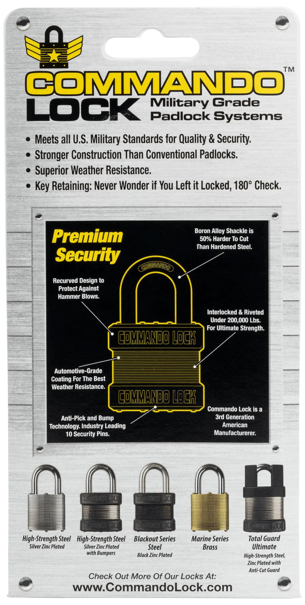 CASE 12ea: Zinc Plated Steel Padlock | Military-Grade Heavy Duty