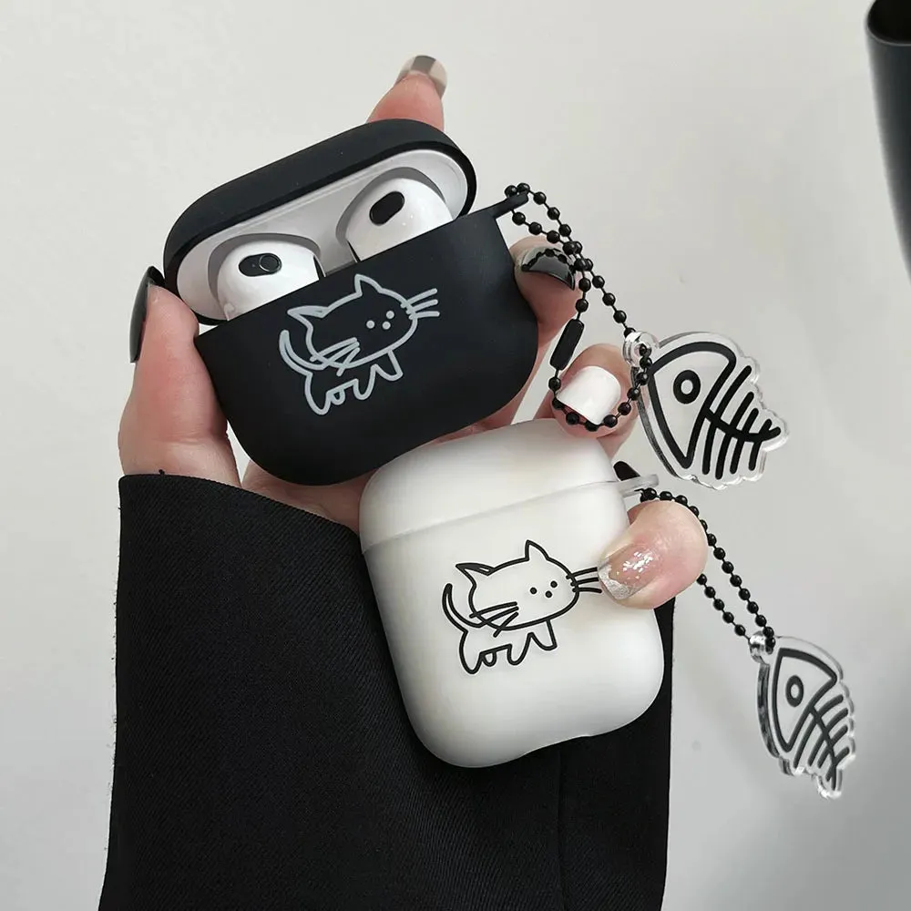 Cat AirPod Case Cartoon Cat TPU Earphone AirPods Case