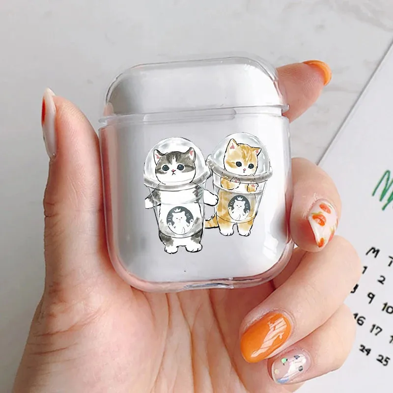 Cat AirPod Case Cartoon Cat TPU Earphone AirPods Case