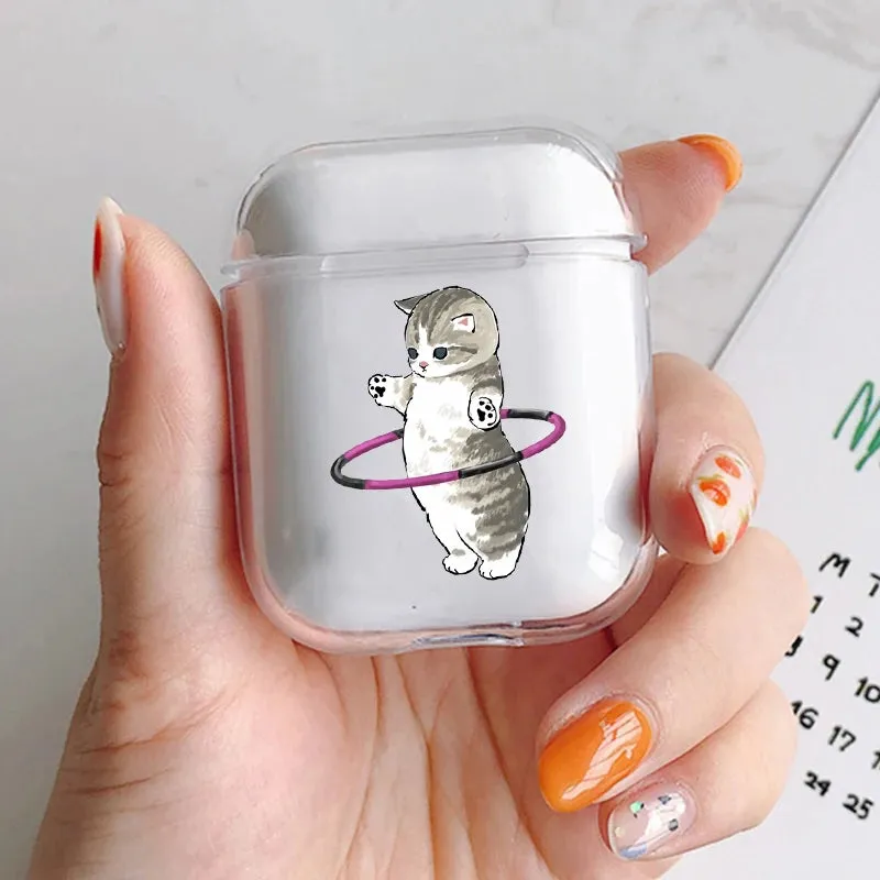 Cat AirPod Case Cartoon Cat TPU Earphone AirPods Case