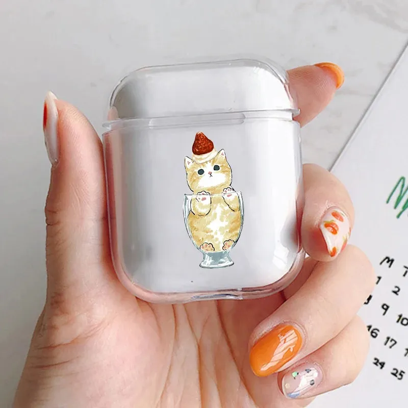 Cat AirPod Case Cartoon Cat TPU Earphone AirPods Case