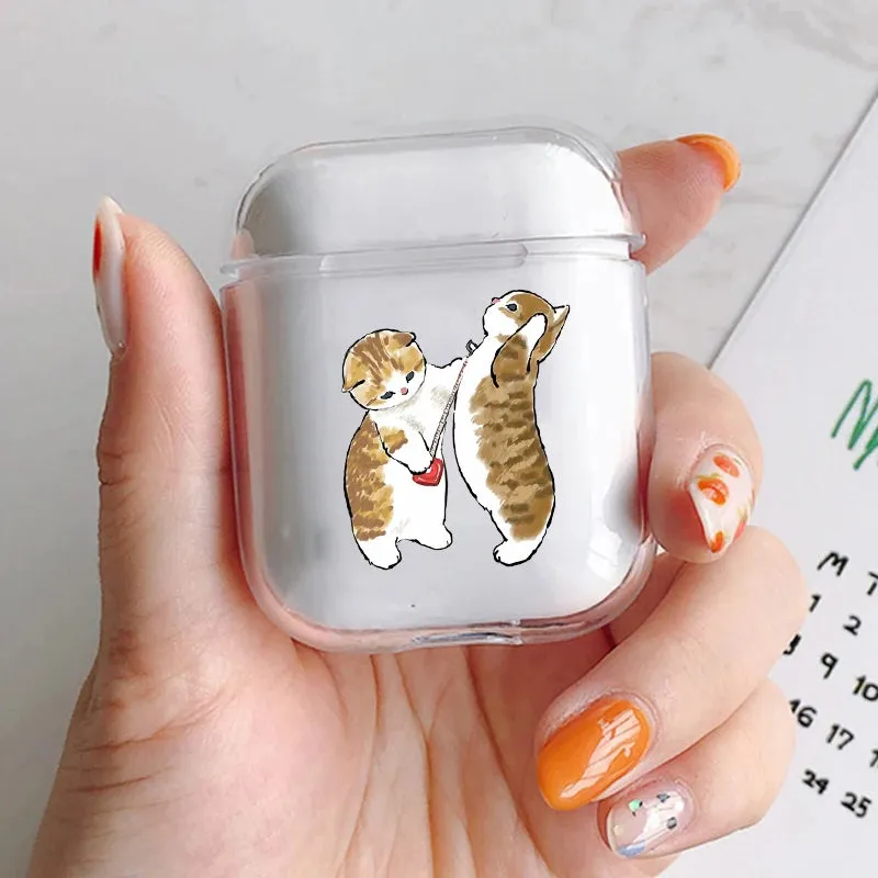 Cat AirPod Case Cartoon Cat TPU Earphone AirPods Case