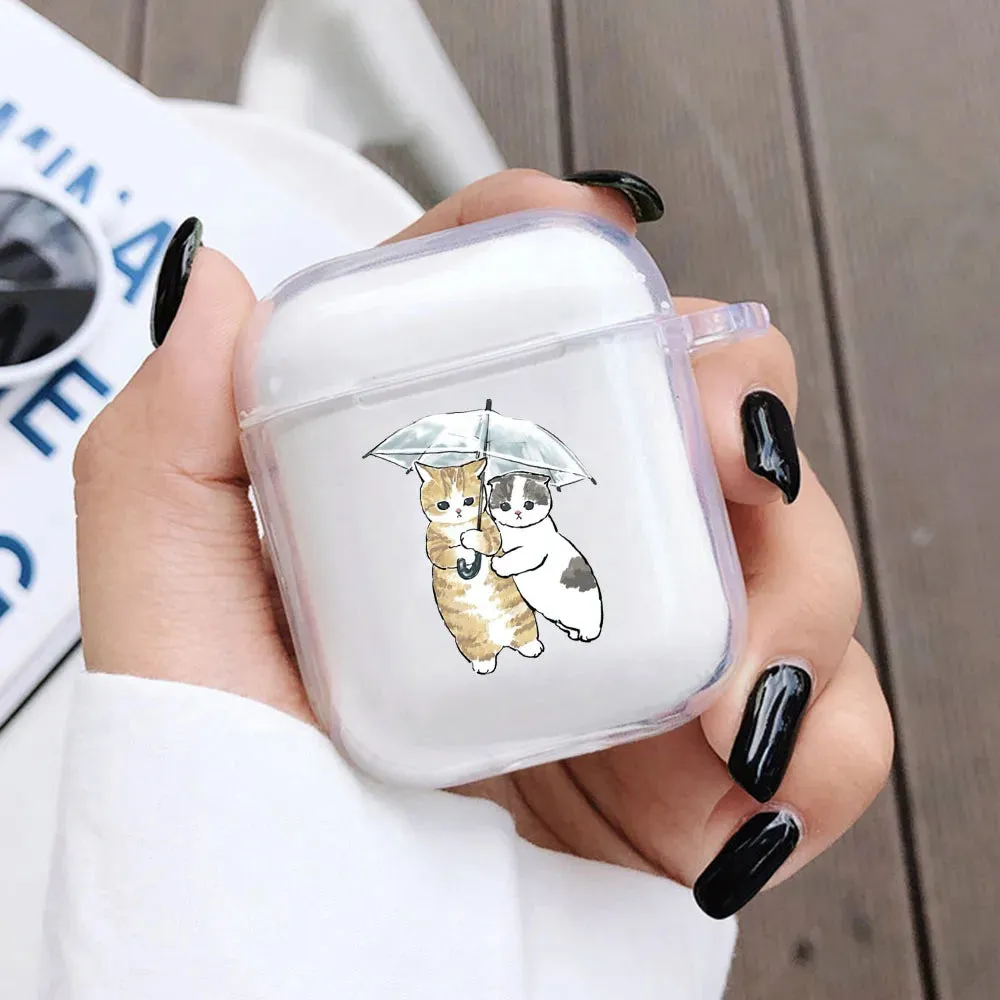 Cat AirPod Case Cartoon Cat TPU Earphone AirPods Case