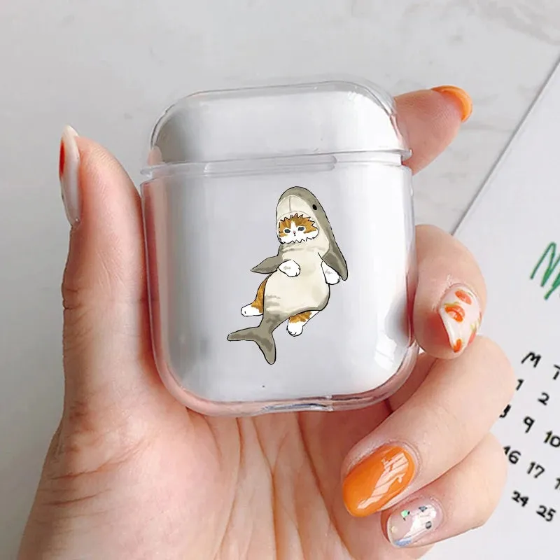 Cat AirPod Case Cartoon Cat TPU Earphone AirPods Case