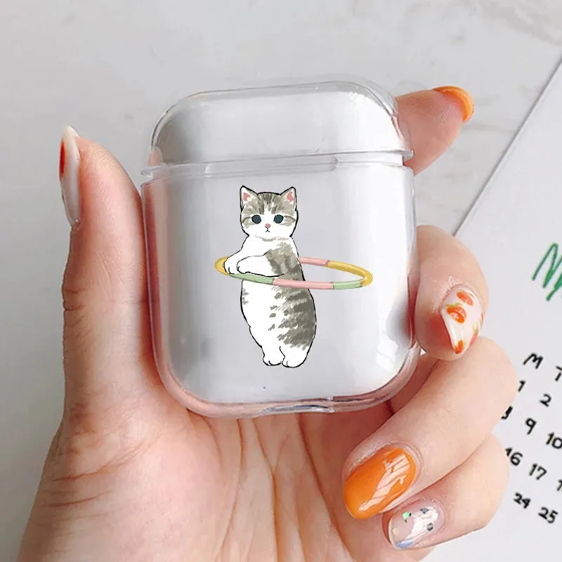 Cat AirPod Case Cartoon Cat TPU Earphone AirPods Case