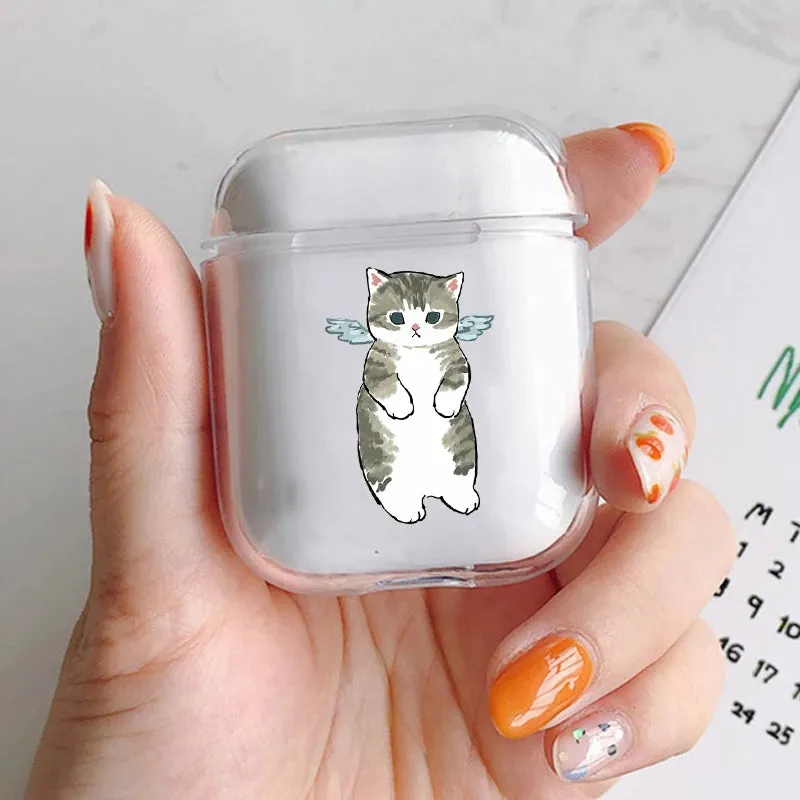 Cat AirPod Case Cartoon Cat TPU Earphone AirPods Case