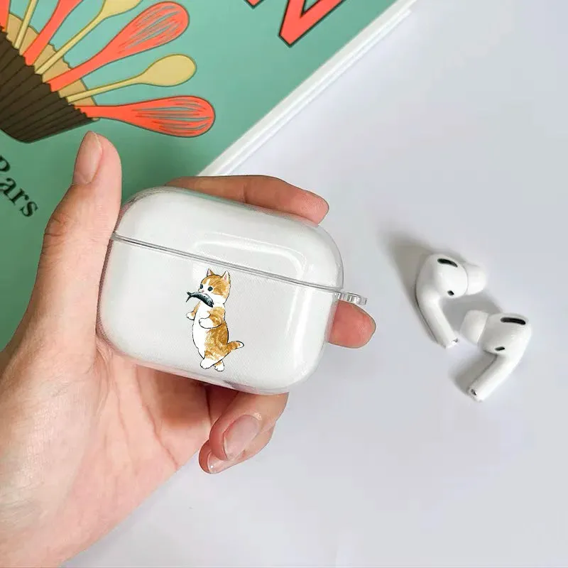 Cat AirPod Case Cartoon Cat TPU Earphone AirPods Case