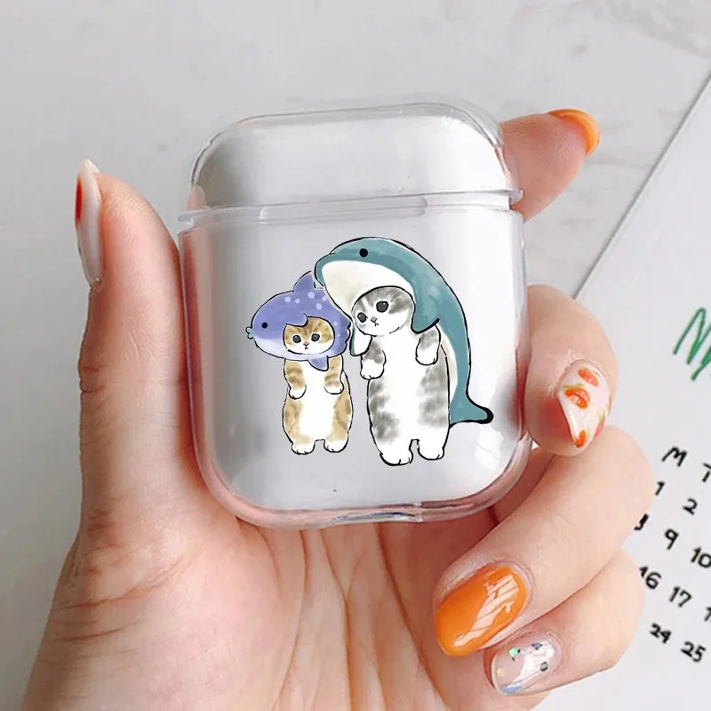 Cat AirPod Case Cartoon Cat TPU Earphone AirPods Case