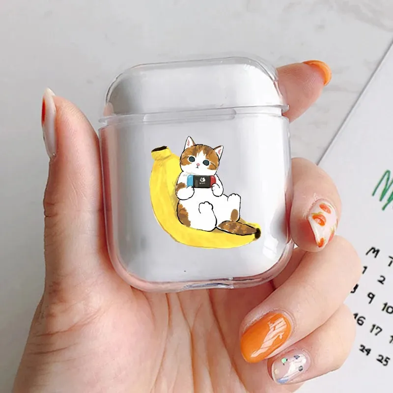 Cat AirPod Case Cartoon Cat TPU Earphone AirPods Case