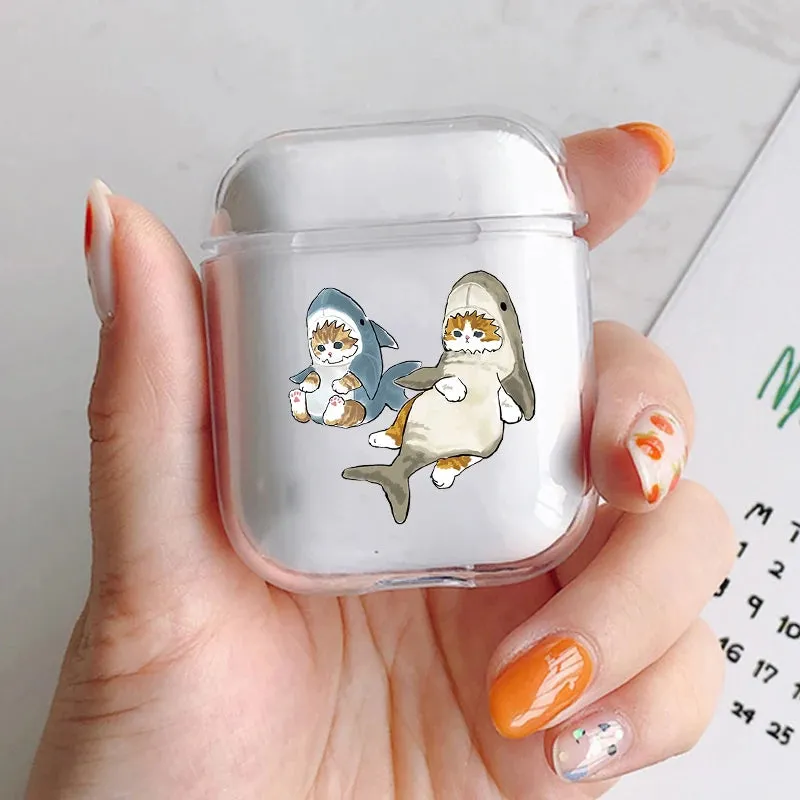 Cat AirPod Case Cartoon Cat TPU Earphone AirPods Case