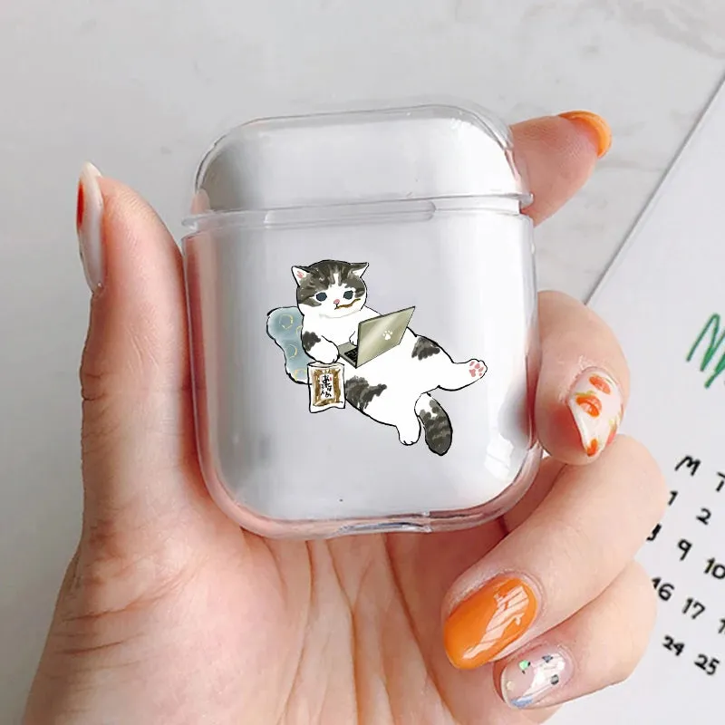 Cat AirPod Case Cartoon Cat TPU Earphone AirPods Case