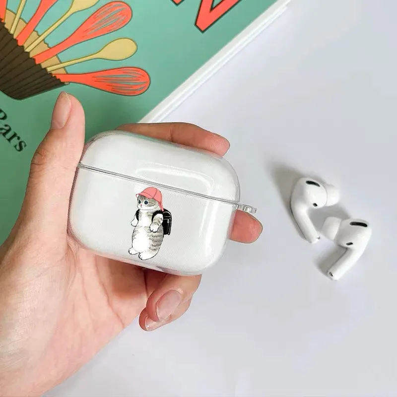 Cat AirPod Case Cartoon Cat TPU Earphone AirPods Case