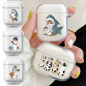Cat AirPod Case Cartoon Cat TPU Earphone AirPods Case