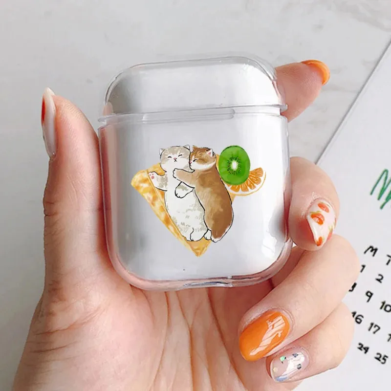 Cat AirPod Case Cartoon Cat TPU Earphone AirPods Case