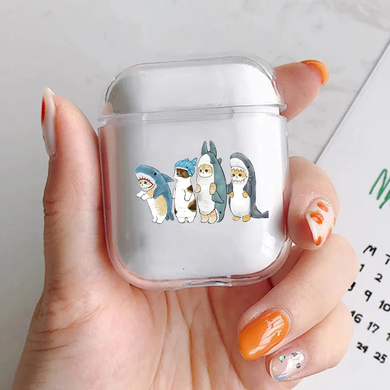 Cat AirPod Case Cartoon Cat TPU Earphone AirPods Case