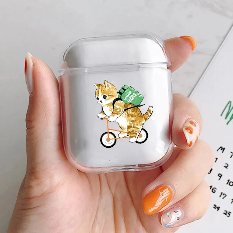 Cat AirPod Case Cartoon Cat TPU Earphone AirPods Case