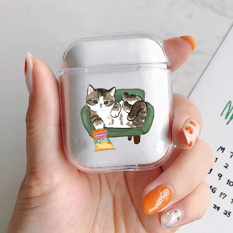 Cat AirPod Case Cartoon Cat TPU Earphone AirPods Case