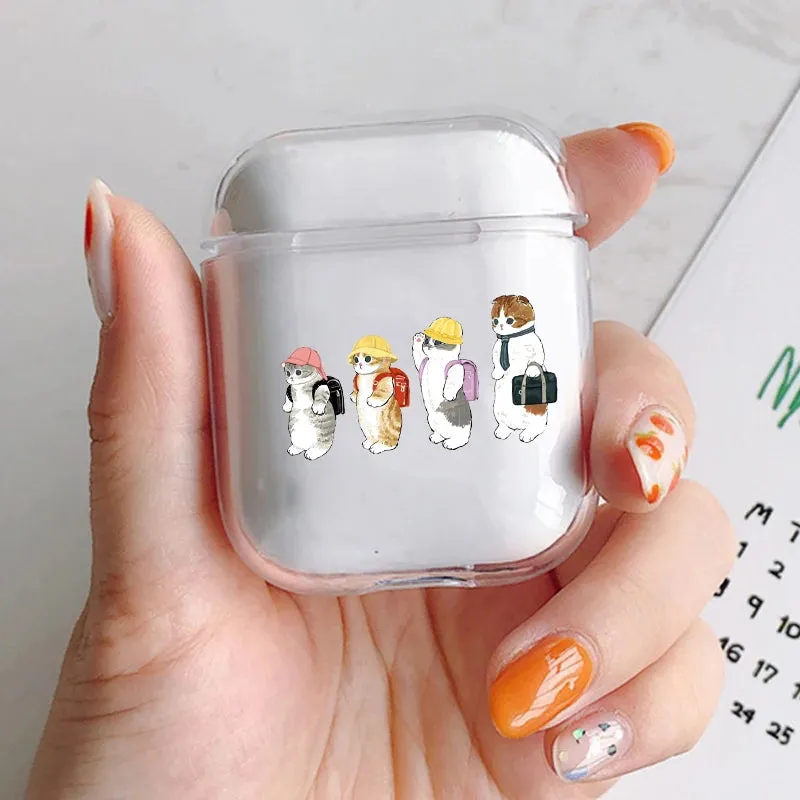 Cat AirPod Case Cartoon Cat TPU Earphone AirPods Case
