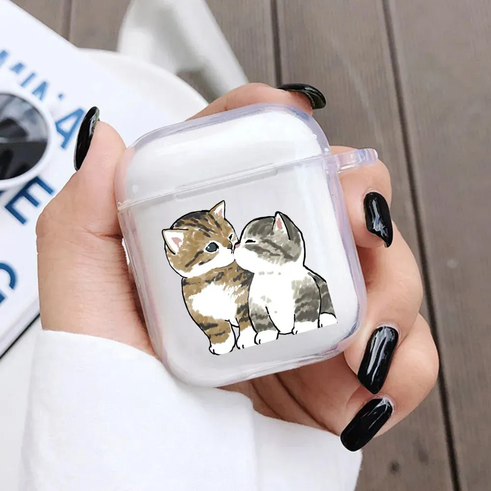 Cat AirPod Case Cartoon Cat TPU Earphone AirPods Case