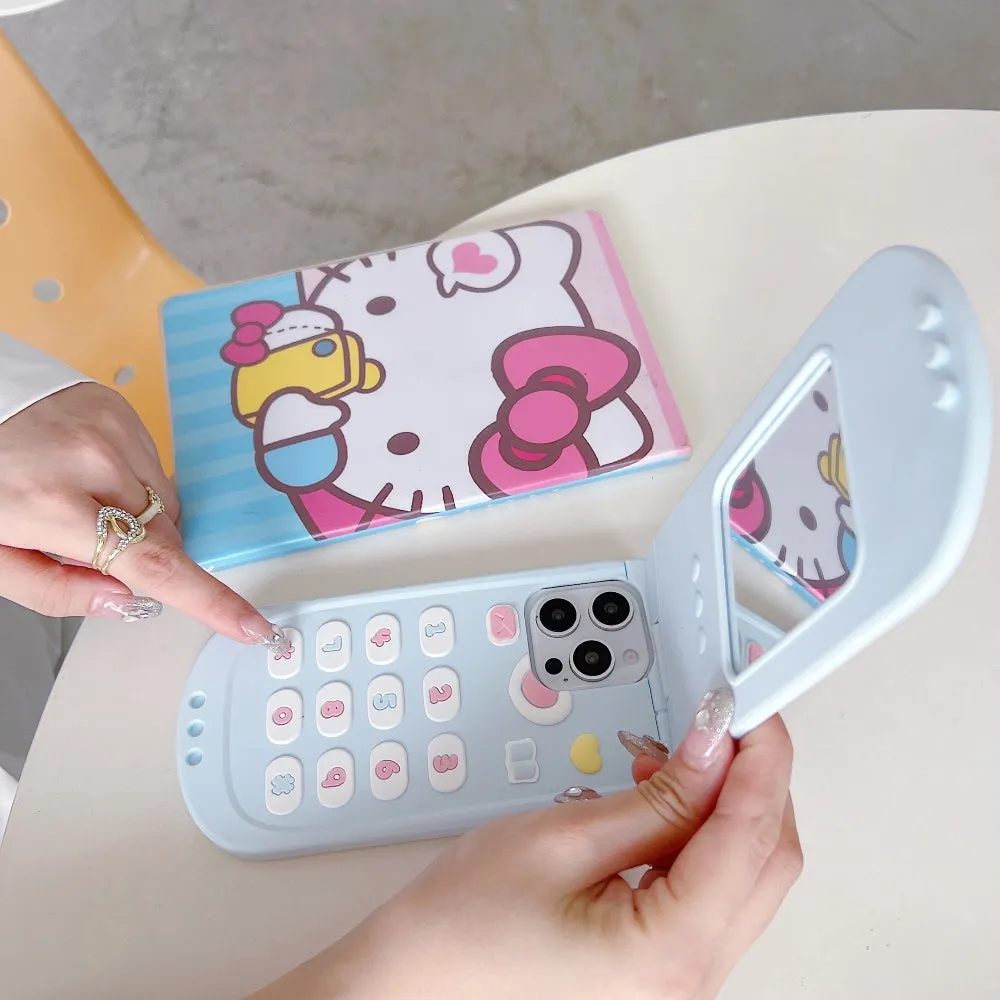 Cat Flip Mirror Anti-Slip Scratch Resistant TPU (Soft) Phone Case - iPhone 14 Pro Max