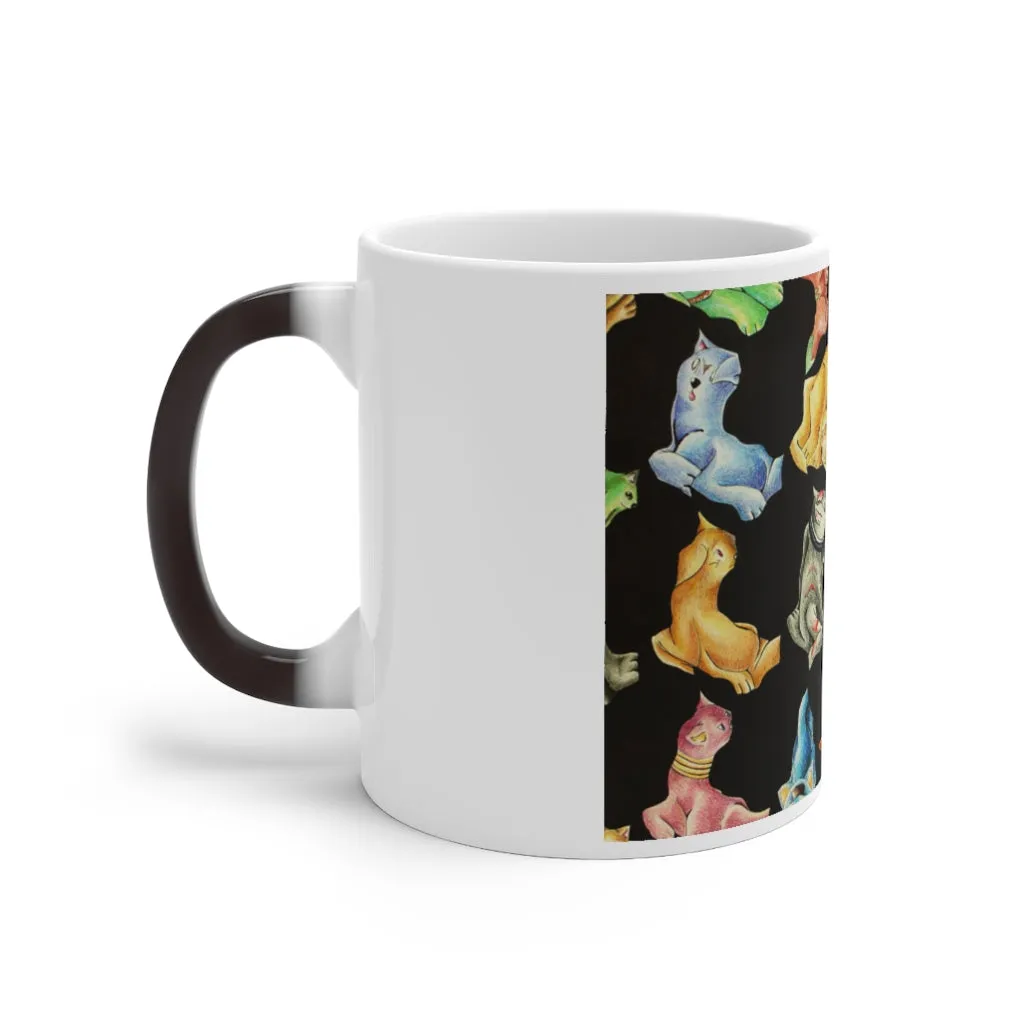 Cat Pattern Color Changing Mug