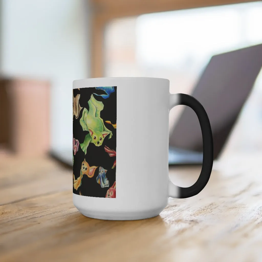 Cat Pattern Color Changing Mug