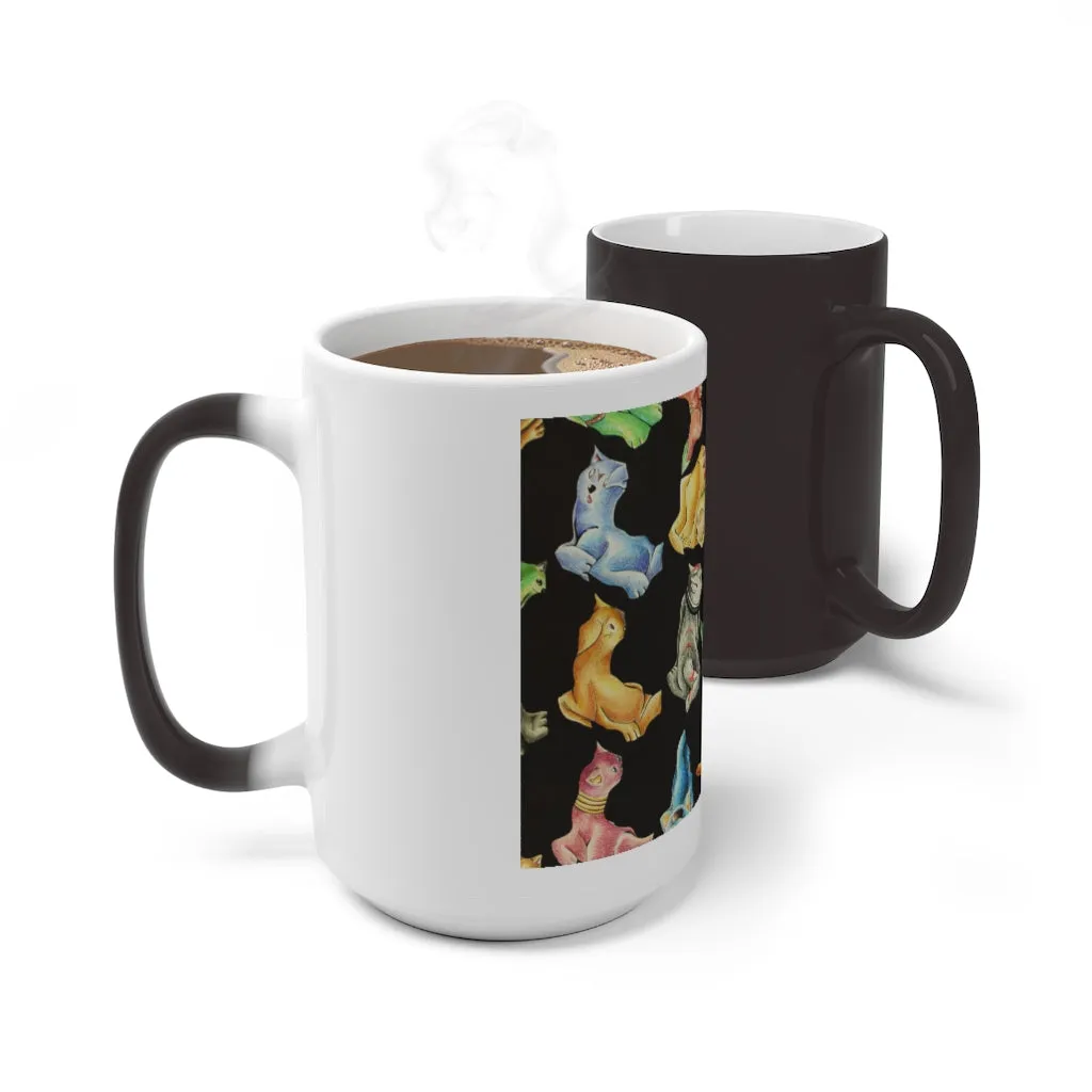 Cat Pattern Color Changing Mug