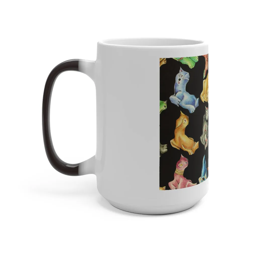 Cat Pattern Color Changing Mug