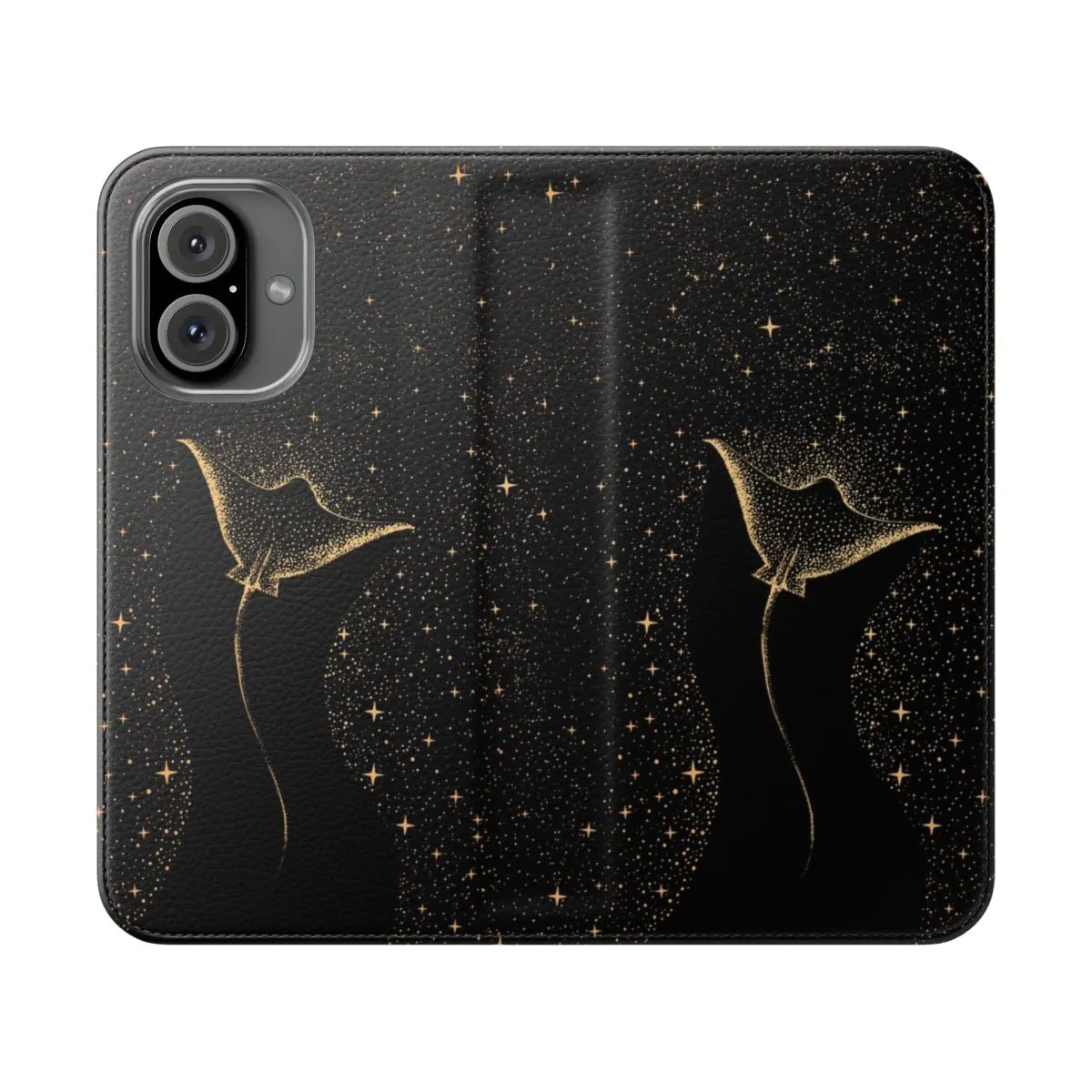 Celestial Cosmic Gold Flip Cover Phone Case