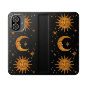 Celestial-Inspired Flip Cover Phone Case