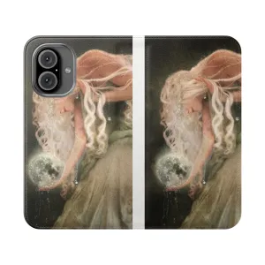 Celestial Maiden Moon Flip Cover Phone Case