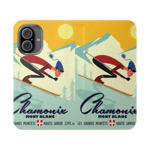 Chamonix Ski Poster Inspired Phone Case