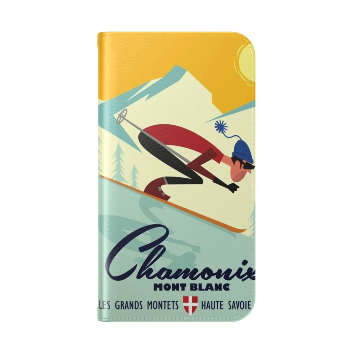 Chamonix Ski Poster Inspired Phone Case
