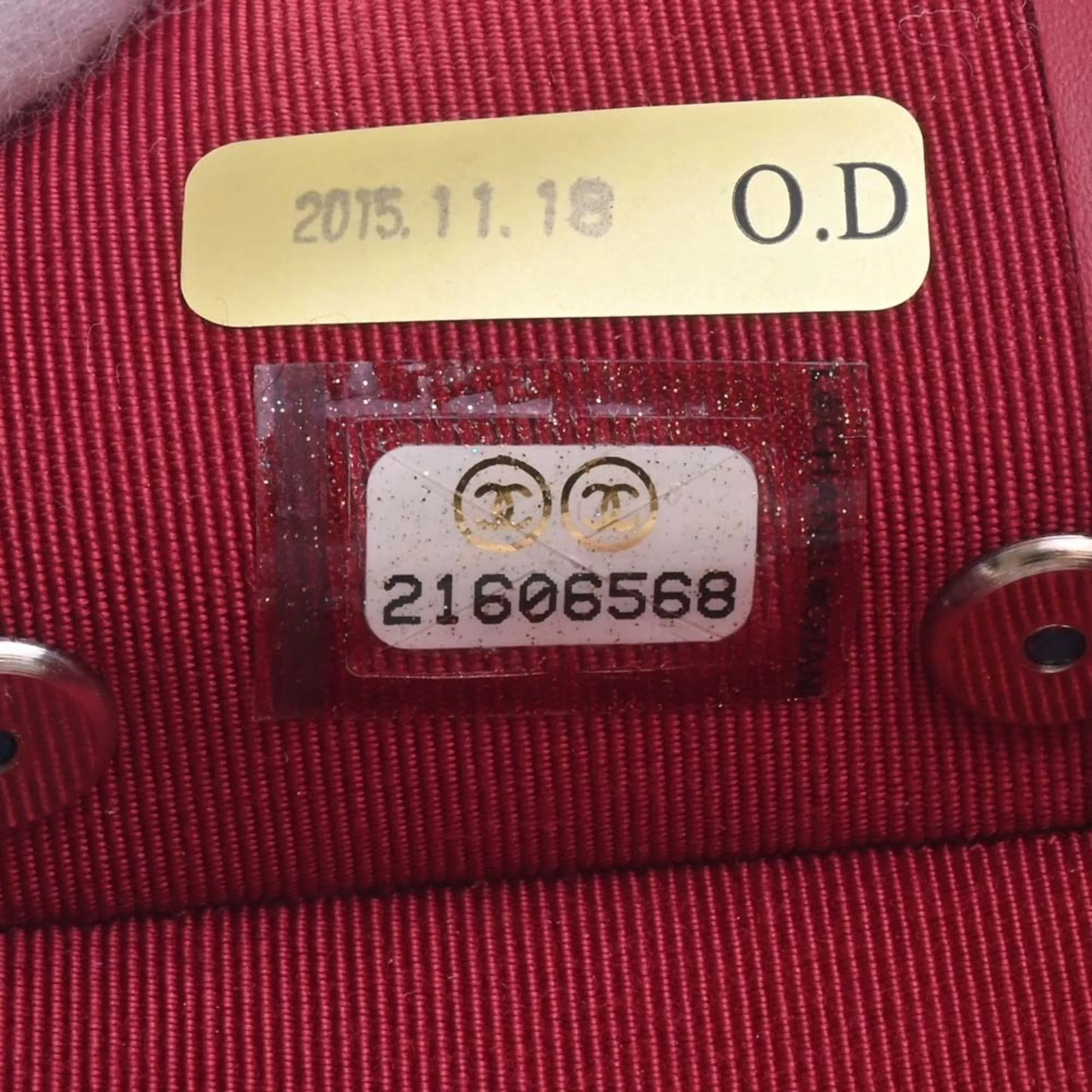 CHANEL Caviar Skin Matelasse Coco Mark 6 Row Key Case Red Ladies