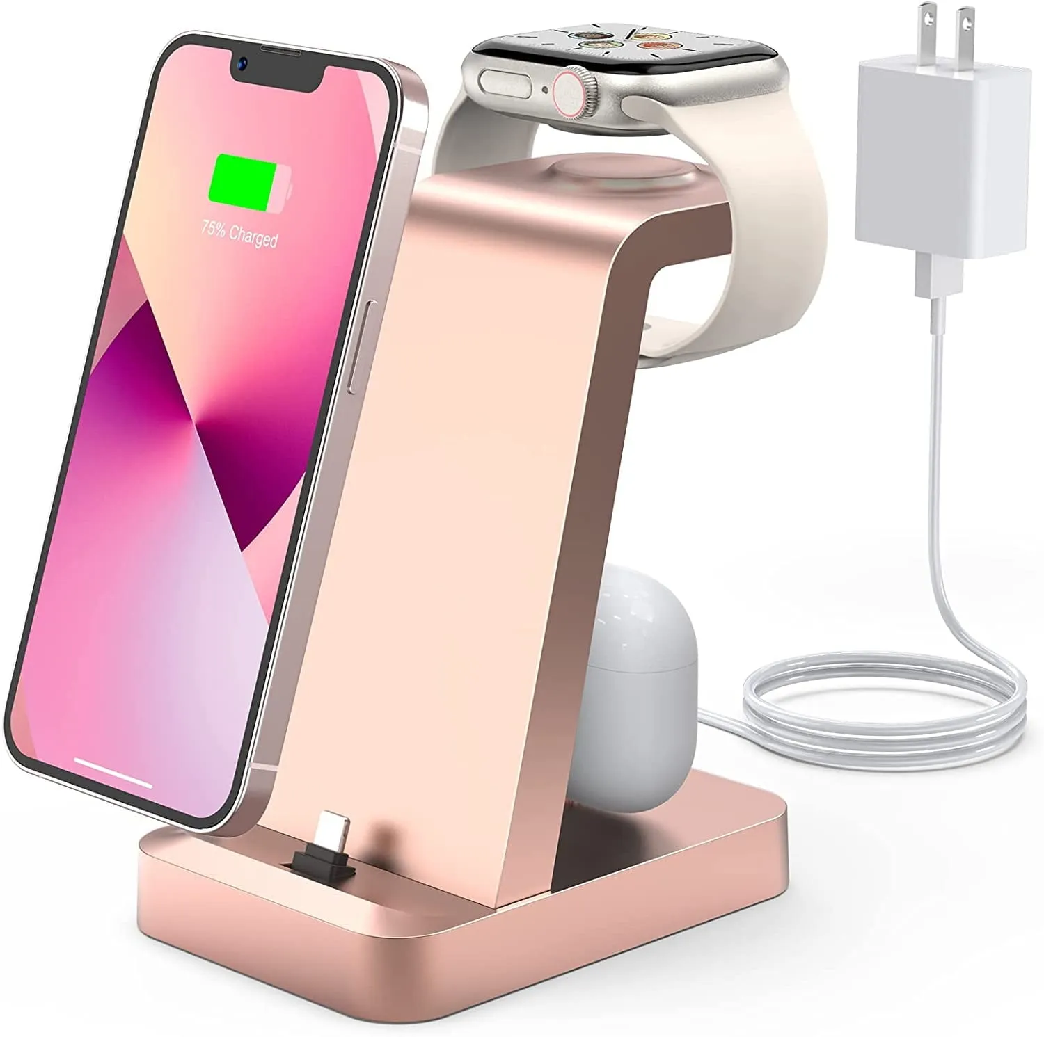 Charging Station for iPhone - ETEPEHI 3 in 1 Wireless Charger for iPhone 14 13 12 11 Pro X Max XS XR, iWatch Charger for Apple Watch Series & Airpods, Black
