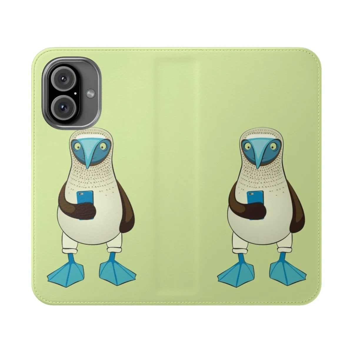 Charming Blue Footed Booby Phone Flip Cover Case
