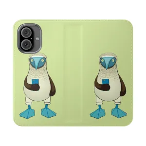 Charming Blue Footed Booby Phone Flip Cover Case