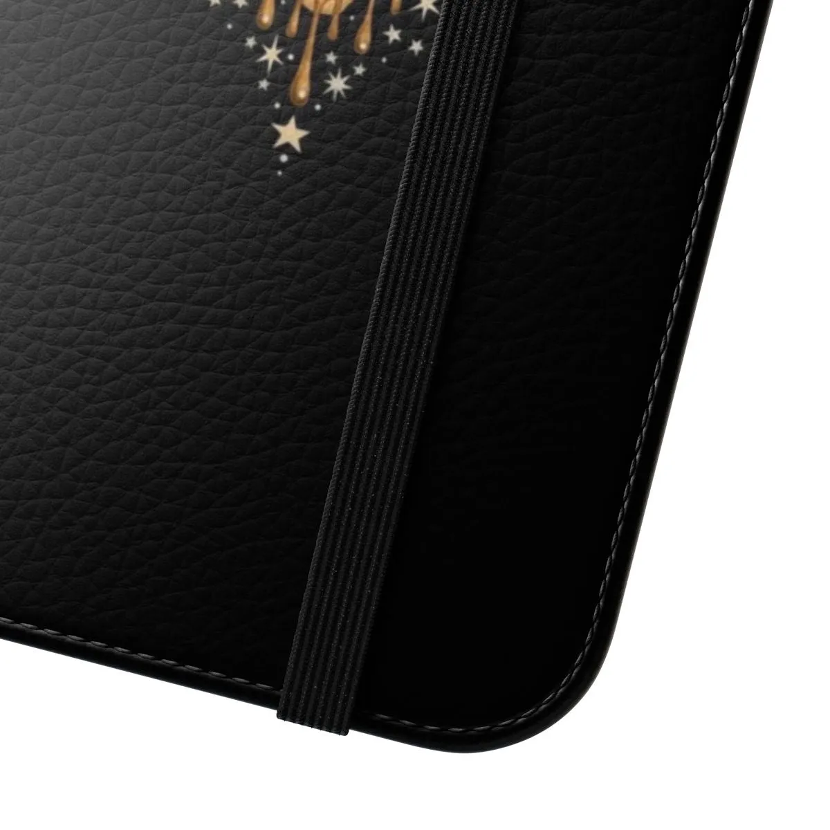 Charming Heart-Shaped Flip Cover Phone Case with Bee and Floral Motifs
