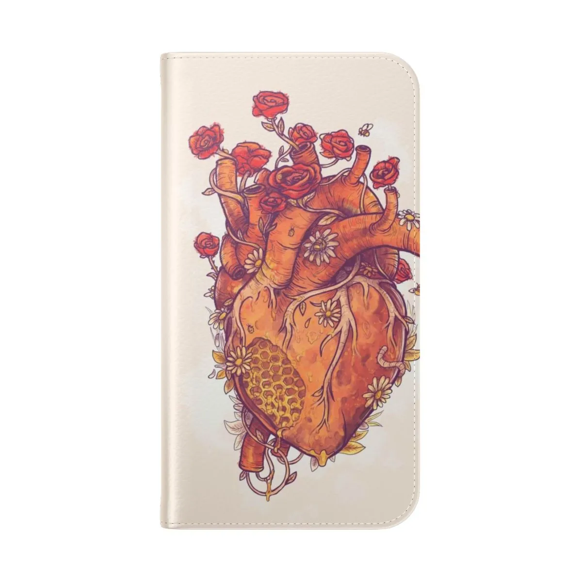 Charming Heart-Shaped Floral Phone Case