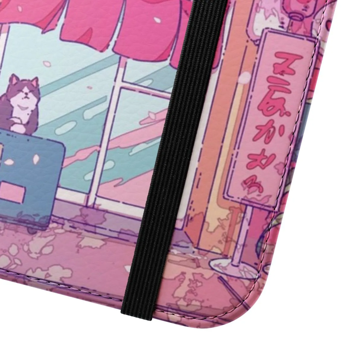 Charming Sakura & Cat Themed Phone Case - Aesthetic Floral Design